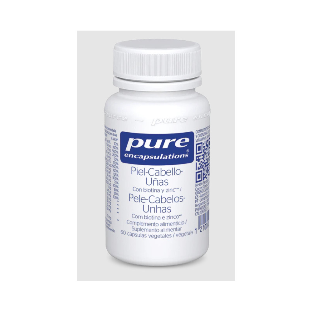 Comprar PIEL CABELLO UÑAS 60 CAP PURE ENCAPSULATIONS online - Farmacia Coliseum