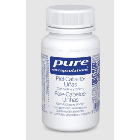 Comprar PIEL CABELLO UÑAS 60 CAP PURE ENCAPSULATIONS online - Farmacia Coliseum