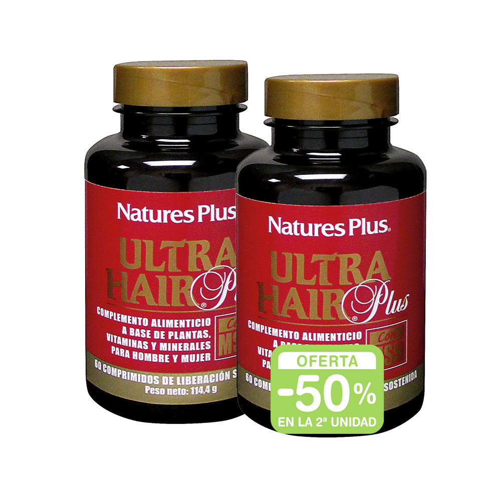 Comprar ULTRA HAIR PLUS MSM 60 COMP NATURE'S PLUS - Farmacia Coliseum