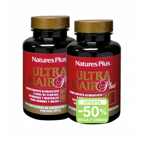 Comprar ULTRA HAIR PLUS MSM 60 COMP NATURE'S PLUS - Farmacia Coliseum