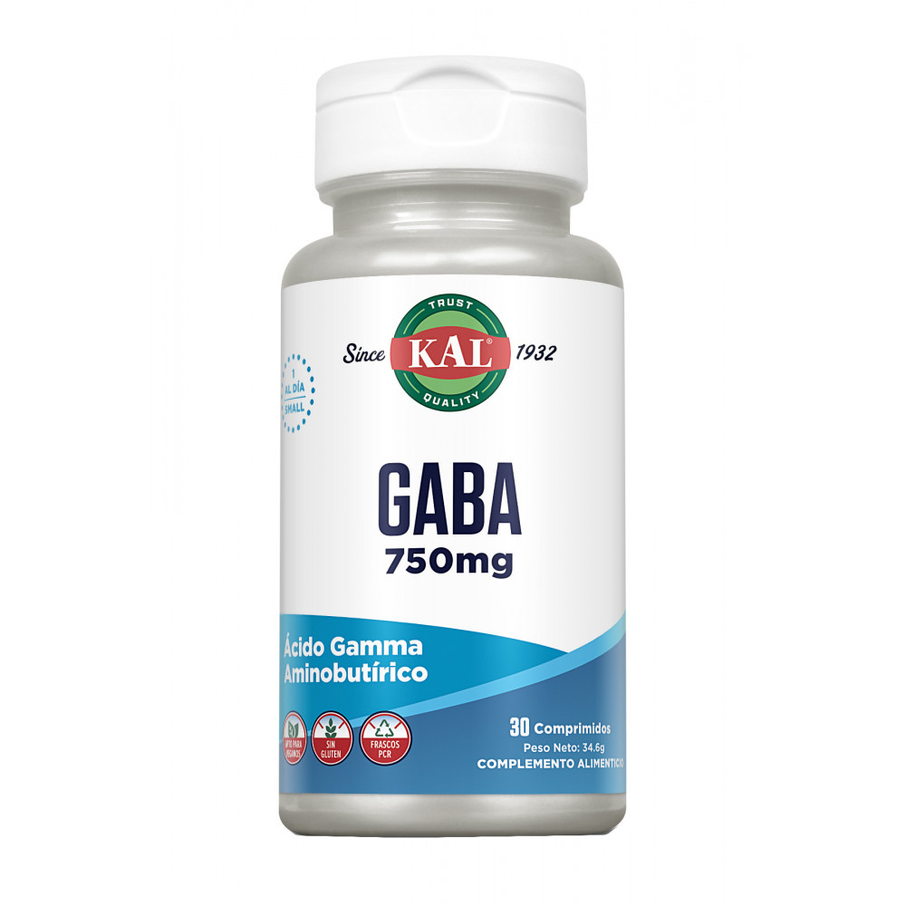 Comprar GABA 750MG 30 COMP SMALL KAL SOLARAY online- Farmacia Coliseum
