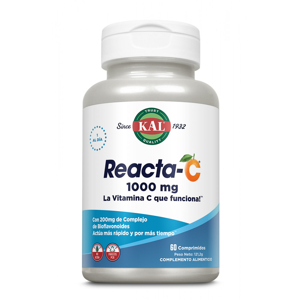 Comprar REACTA C 1000 MG 60 COMP KAL SOLARAY online - Coliseum