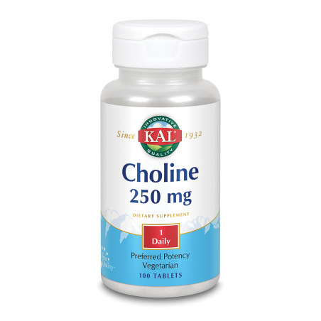 Comprar CHOLINE COLINA 250 MG 100 COMP KAL SOLARAY online - Coliseum