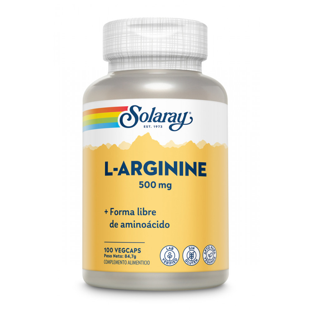 Comprar online ARGININA 500 MG 100 CAP SOLARAY - Farmacia Coliseum