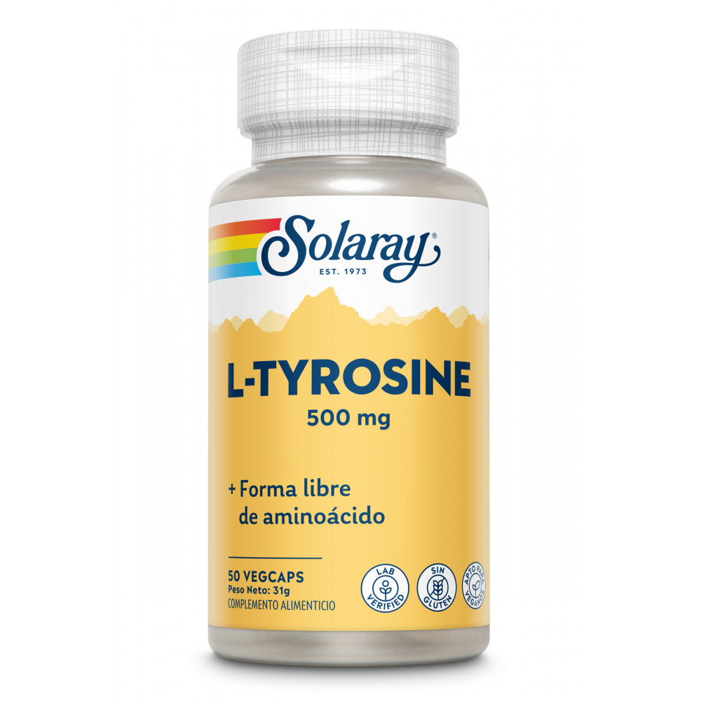 Comprar TIROSINA 500 MG 50 CAP SOLARAY online - Farmacia Coliseum