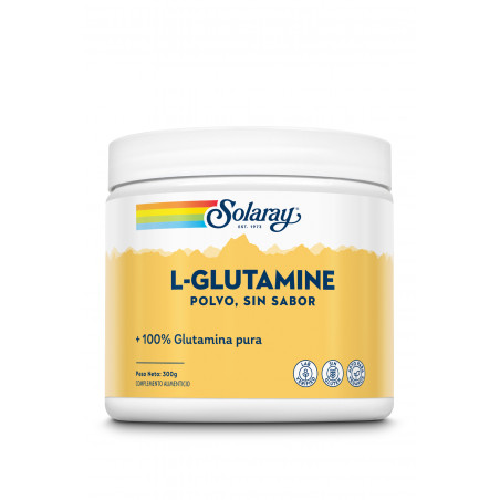 Comprar L-GLUTAMINA POLVO 300G SABOR NEUTRO SOLARAY online - Coliseum