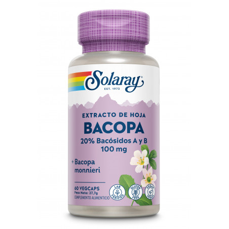 Comprar online BACOPA 100 MG 60 CAP SOLARAY - Farmacia Coliseum