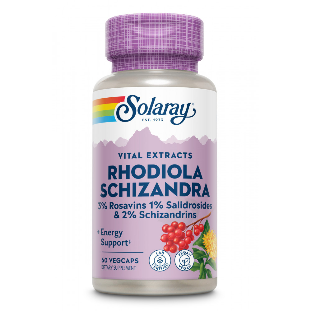 Comprar SCHIZANDRA RHODIOLA 500MG 60 CAP VEG SOLARAY online