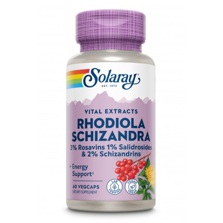 Comprar SCHIZANDRA RHODIOLA 500MG 60 CAP VEG SOLARAY online