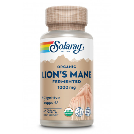 Comprar MELENA DE LEON 1000MG 60 CAP VEG SOLARAY online - Farmacia Coliseum