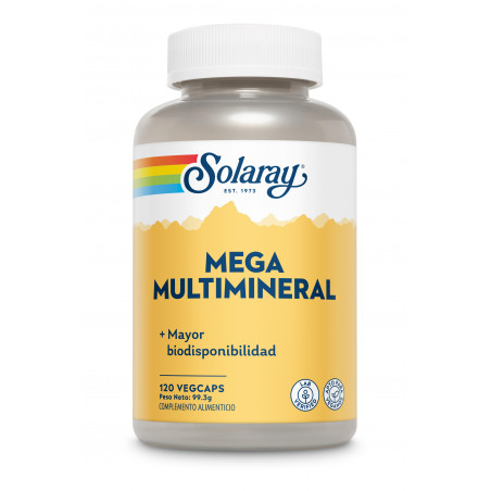 Comprar MEGA MULTI MINERAL 120 CAP SOLARAY online - Farmacia Coliseum