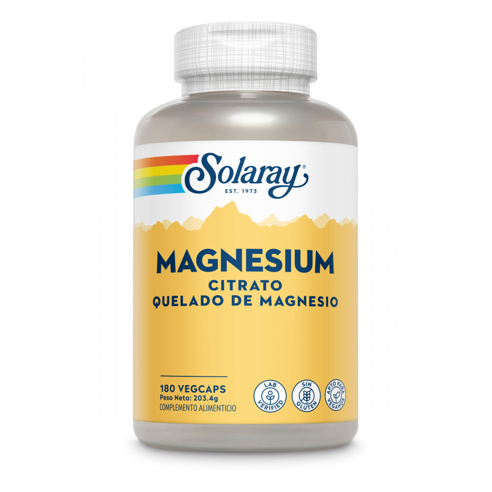 Comprar MAGNESIO CITRATO QUELADO 180 CAP SOLARAY online - Farmacia Coliseum