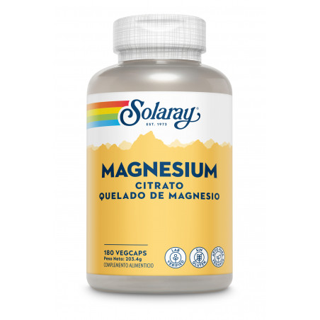 Comprar MAGNESIO CITRATO QUELADO 180 CAP SOLARAY online - Farmacia Coliseum