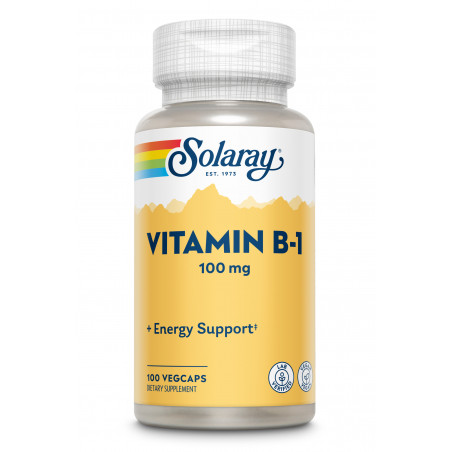Comprar VITAMINA B1 100 MG 100 CAPSULAS SOLARAY online - Coliseum