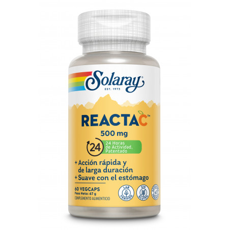 Comprar REACTA C 500MG 60 CAP SOLARAY online - Farmacia Coliseum