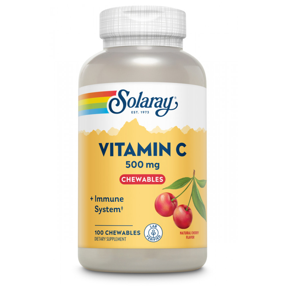 Comprar online VITAMINA C MASTICABLE 500 MG 100 COMP CEREZA SOLARAY