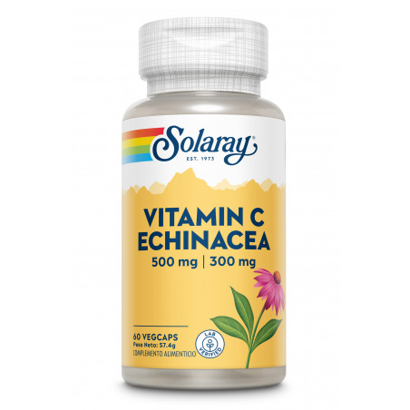 Comprar online VITAMINA C 500MG & ECHINACEA  60 CAPS SOLARAY - Farmacia Coliseum