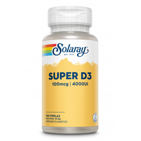 Comprar online SUPER D3 4000 UI 100 PERLAS SOLARAY - Farmacia Coliseum