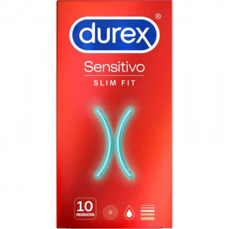 Comprar PRESERVATIVOS SENSITIVO SUAVE SLIM FIT 10 UNIDADES DUREX