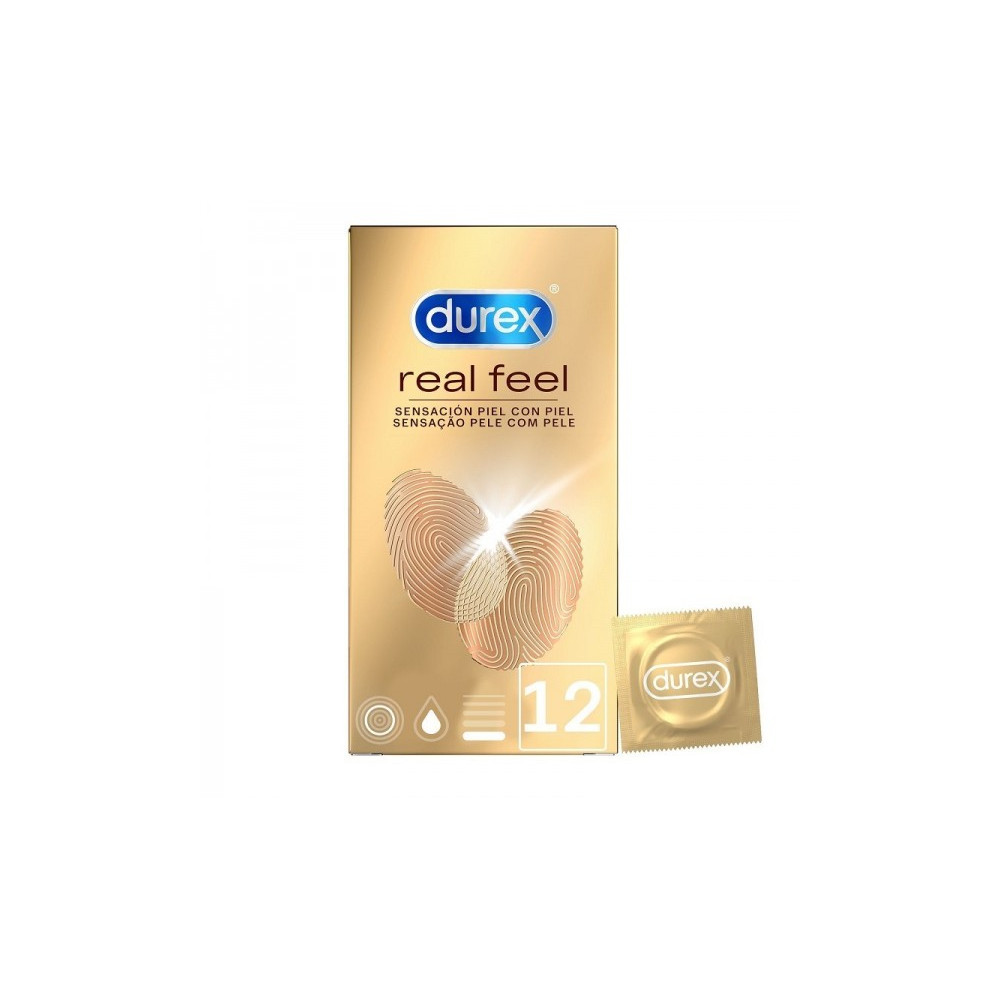 Comprar PRESERVATIVOS REAL FEEL 12 UNIDADES DUREX online - Coliseum