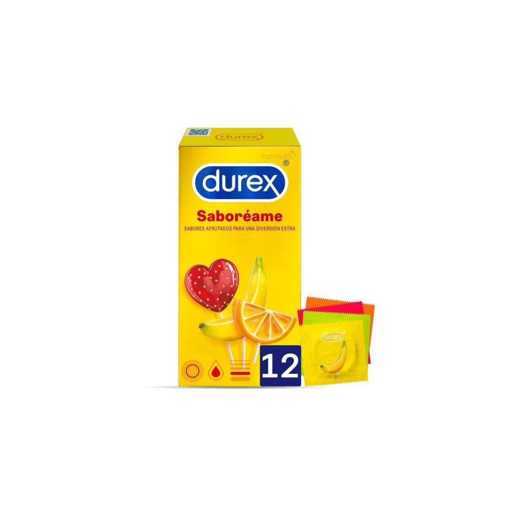 Comprar PRESERVATIVOS PLEASURE FRUITS SABOREAME 12 UNIDADES DUREX