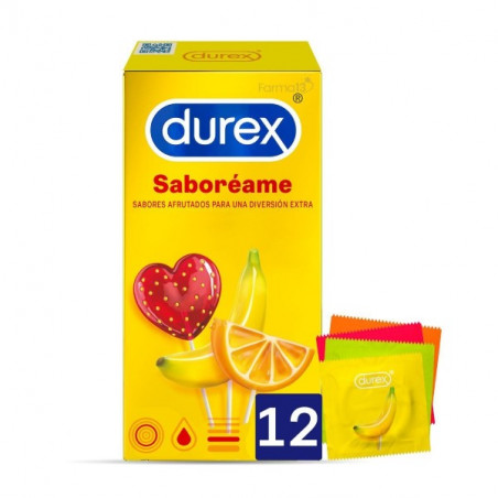 Comprar PRESERVATIVOS PLEASURE FRUITS SABOREAME 12 UNIDADES DUREX