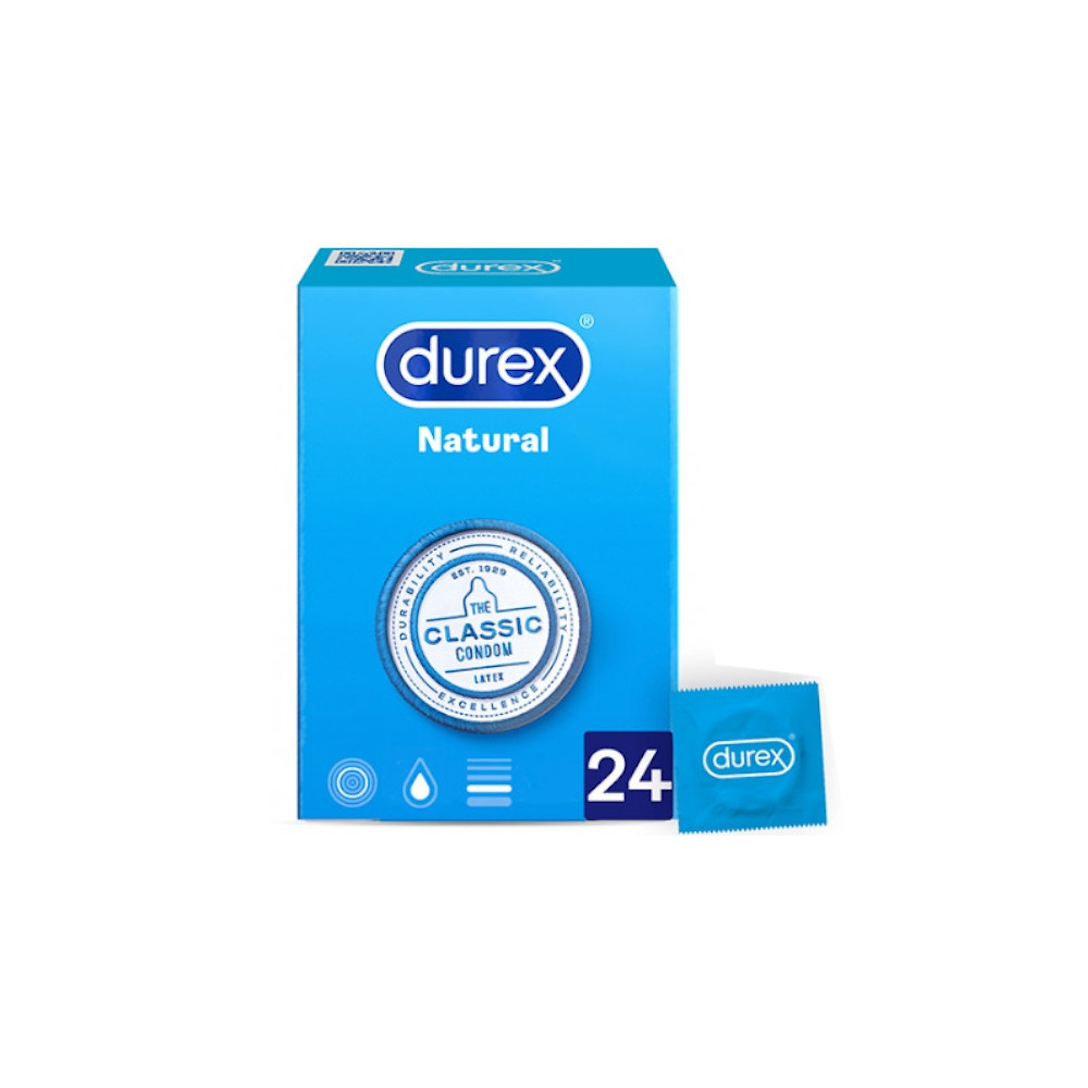 Comprar PRESERVATIVOS NATURAL PLUS 24 UNIDADES DUREX online - Coliseum