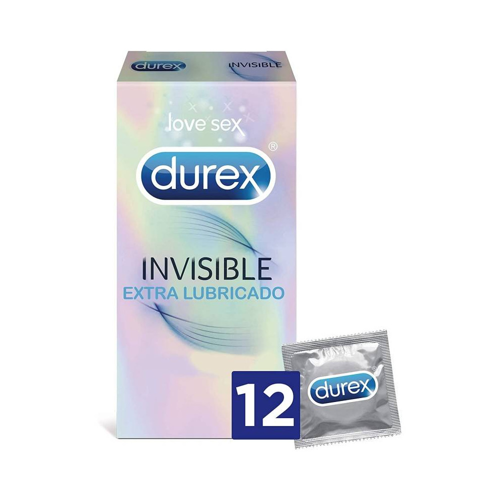 Comprar PRESERVATIVOS INVISIBLE EXTRA LUBRICADO 12 UNIDADES DUREX