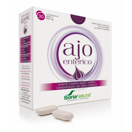 Comprar AJO ENTERICO 320 MG 30 COMP SORIA NATURAL online - Coliseum