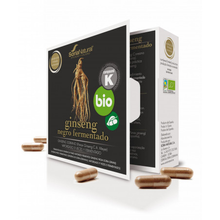Comprar GINSENG NEGRO FERMENTADO 24 CAP SORIA NATURAL online - Farmacia Coliseum
