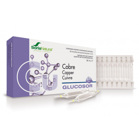 Comprar online GLUCOSOR COBRE 28 VIALES SORIA NATURAL - Coliseum