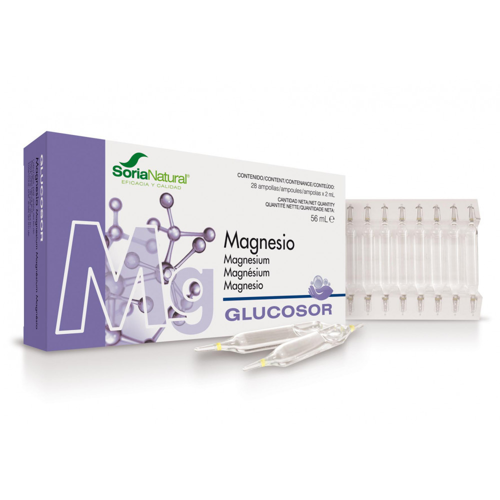 Comprar online GLUCOSOR MAGNESIO 28 VIALES SORIA NATURAL - Coliseum