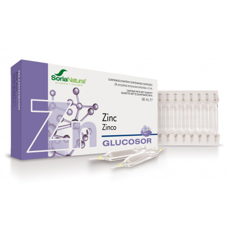 Comprar GLUCOSOR ZINC 28 AMP 2 CC SORIA NATURAL online - Coliseum