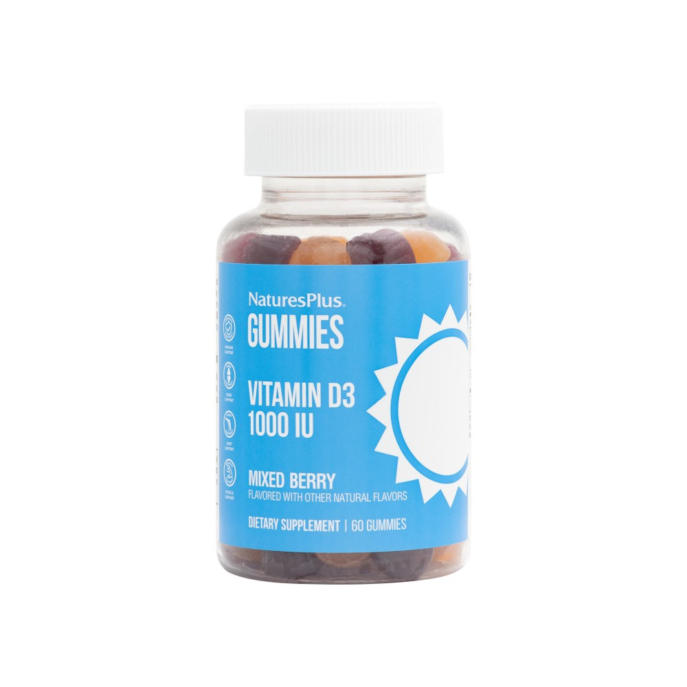 Comprar online VITAMINA D3 1000 UI 60 GUMMIES NATURES PLUS - Coliseum
