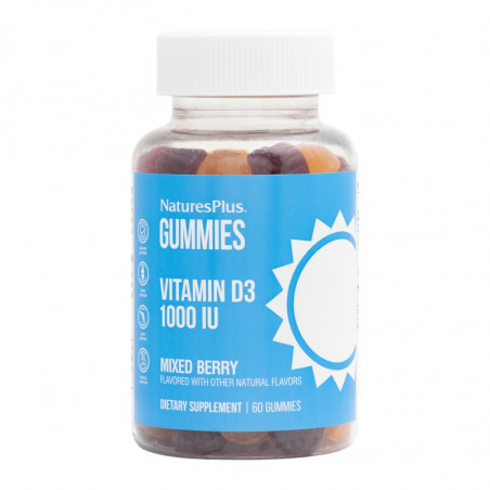 Comprar online VITAMINA D3 1000 UI 60 GUMMIES NATURES PLUS - Coliseum