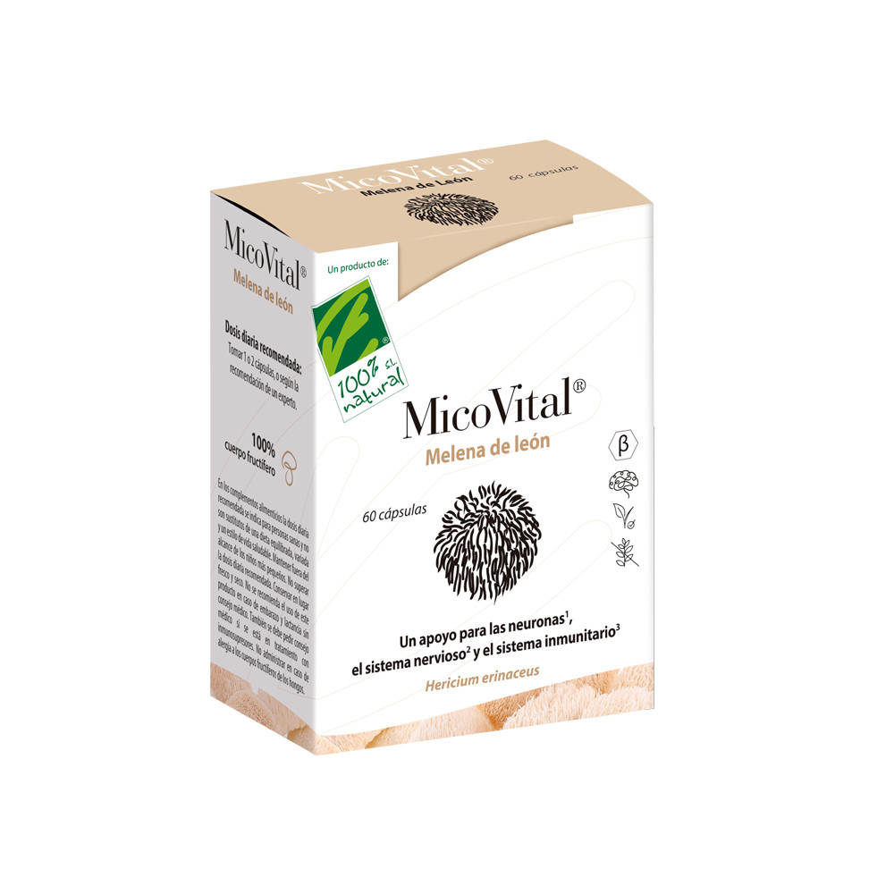 Comprar MELENA DE LEON MICOVITAL 60 CAP CIEN POR CIEN NATURAL online
