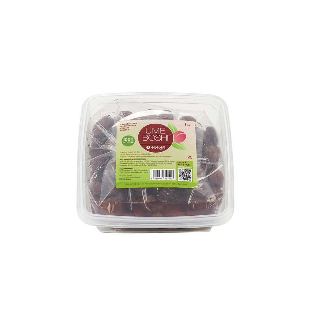 Comprar online UMEBOSHI CEREZA NATURAL TARRINA 1 KG MIMASA IFIGEN - Farmacia Coliseum