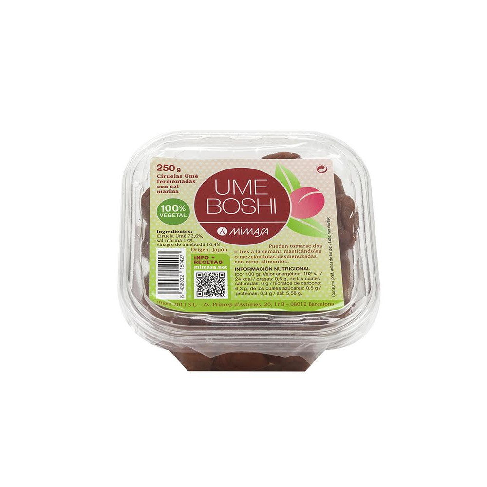Comprar online UMEBOSHI CIRUELAS 250 G MIMASA - Farmacia Coliseum