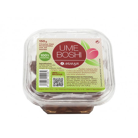 Comprar UMEBOSHI NATURAL CIRUELAS 150GR MIMASA online - Farmacia Coliseum