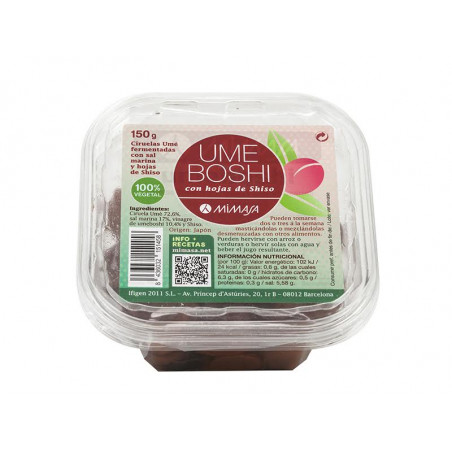 Comprar online UMEBOSHI CON SHISO 150 GR MIMASA IFIGEN - Farmacia Coliseum