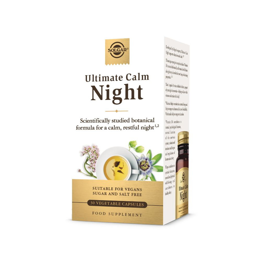 Comprar ULTIMATE CALM NIGHT 30 CAP SOLGAR online - Farmacia Coliseum