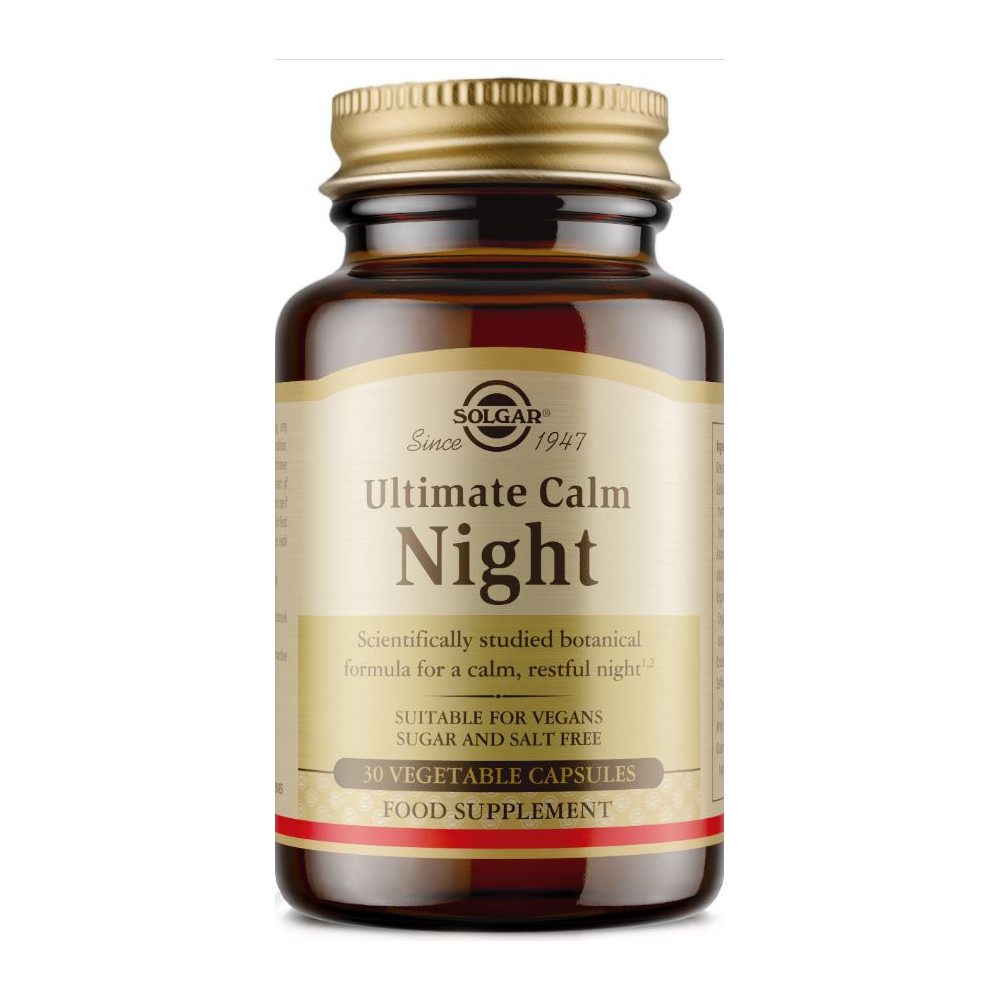 Comprar ULTIMATE CALM NIGHT 30 CAP SOLGAR online - Farmacia Coliseum