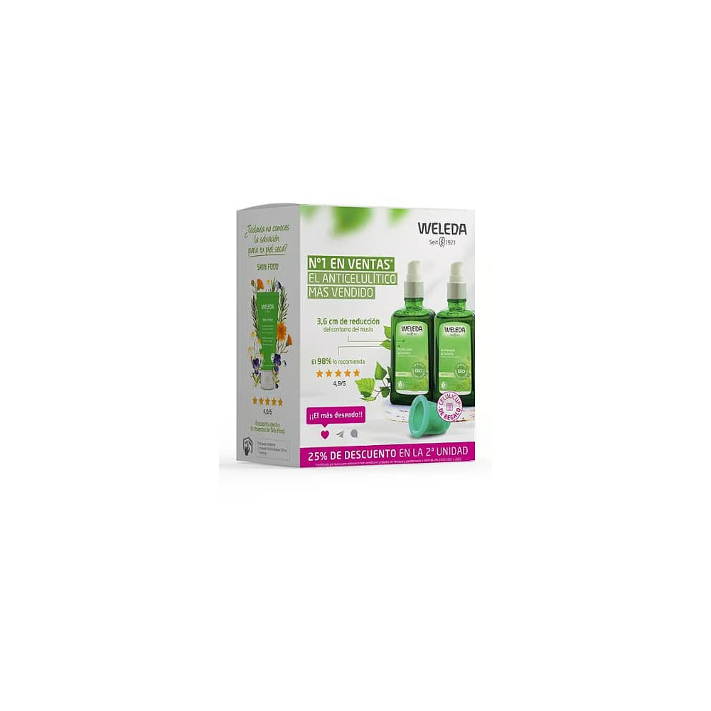 Comprar WELEDA ABEDUL PACK ANTICELULITICO 2 ACEITE ABEDUL + CELULICUP
