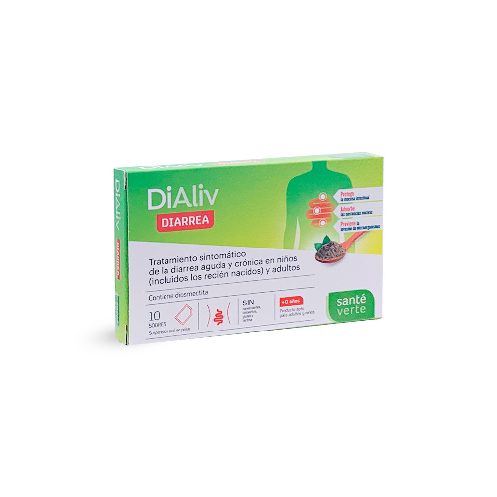 Comprar online DIALIV DIARREA 10 SOBRES SANTE VERTE - Farmacia Coliseum