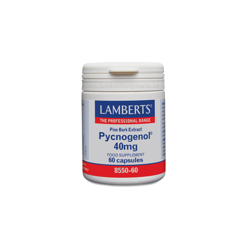 Comprar online PICNOGENOL 40 MG 60 CAP LAMBERTS - Farmacia Coliseum
