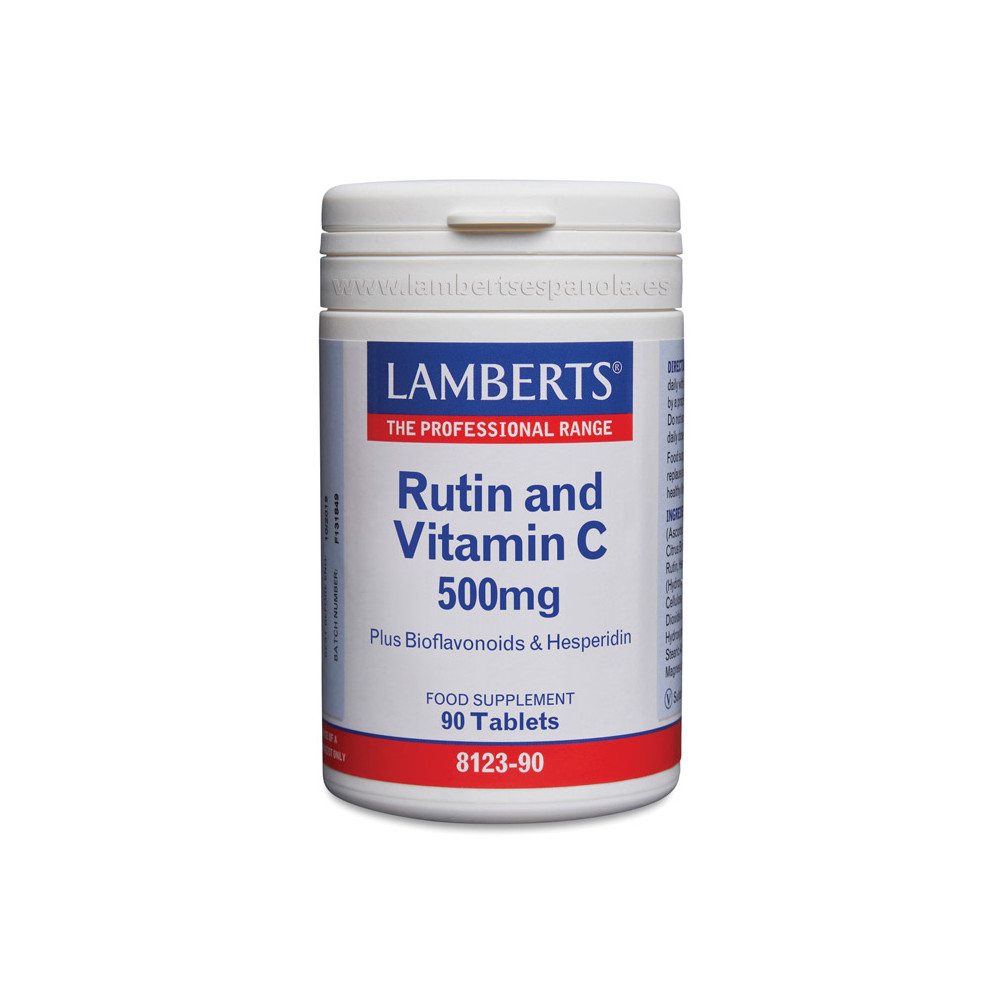 Comprar RUTINA VITAMINA C 500 MG BIOFLAVONOIDES 90 COMP LAMBERTS