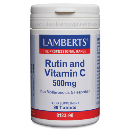Comprar RUTINA VITAMINA C 500 MG BIOFLAVONOIDES 90 COMP LAMBERTS