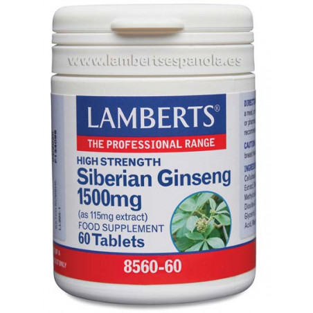Comprar online GINSENG SIBERIANO 1500 MG 60 COMP LAMBERTS - Coliseum