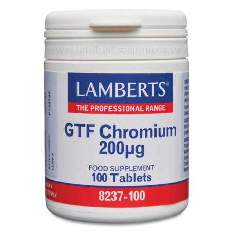 Comprar CROMO GTF 200 MCG 100 COMP LAMBERTS online - Coliseum