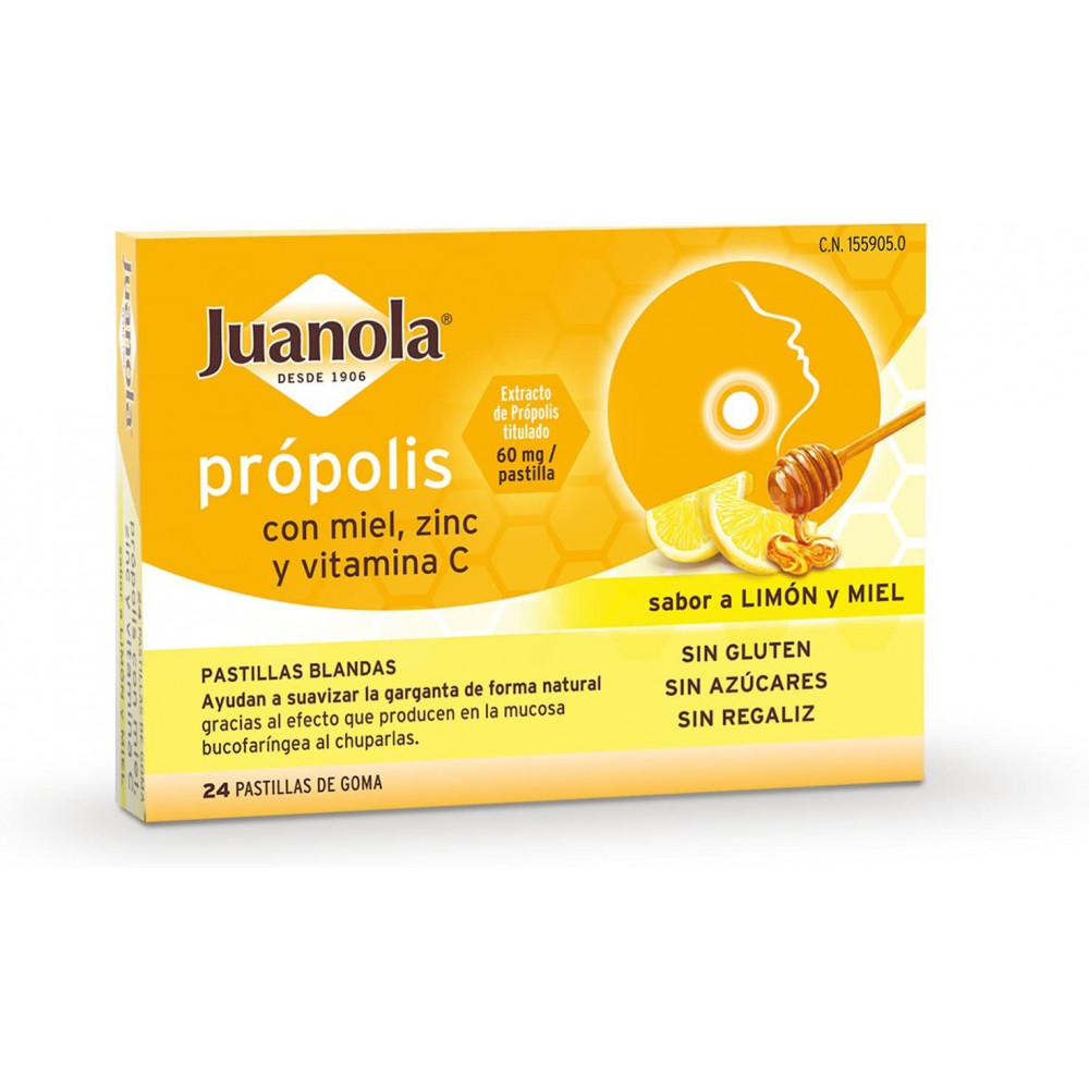 Comprar JUANOLA PASTILLAS PROPOLIS MIEL ZINC VITAMINA C 24 UN
